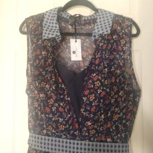 Modcloth Liza Luxe Floral Button Front Dress NYT